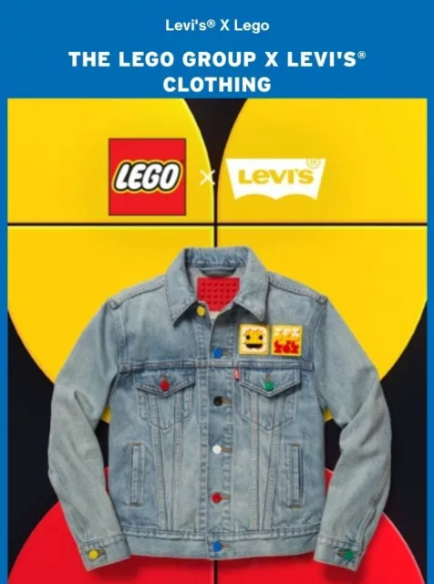 LEVI'S X LEGO vintage fit Afol Denim Trucker Jacket BNWT Size S, men women  dots EUR 167,08 - PicClick FR
