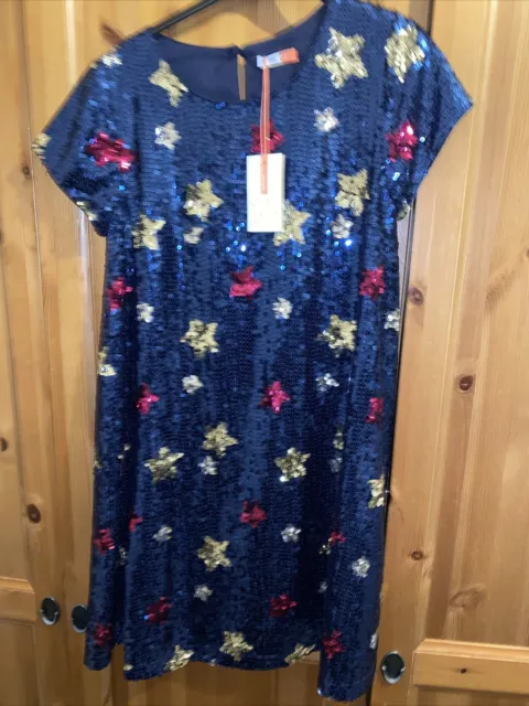 Girls John Lewis Sequin Dress Age 12 Years New Bnwt Xmas Party Wedding RRP £36