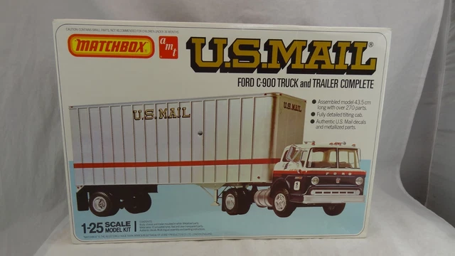 1/25 Matchbox Amt Pk 8402 Camion Ford C-900 Us Mail / Maquette