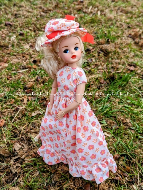 NO BAMBOLA Abito Vintage Stile Sindy Prairie Cofano Floreale anni '60 (BSC858) 3