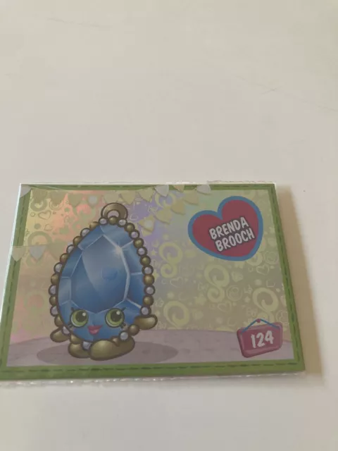 SHOPKINS SEASON 3 COLLECTOR CARD RAINBOW FOIL - 124 Brenda Brooch