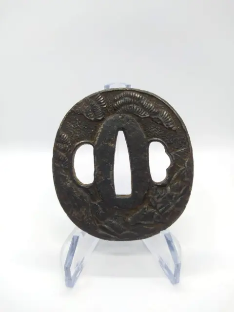 Tsuba Japanese Antique Sword guard Japan old katana tsuba Matsunami and Samurai