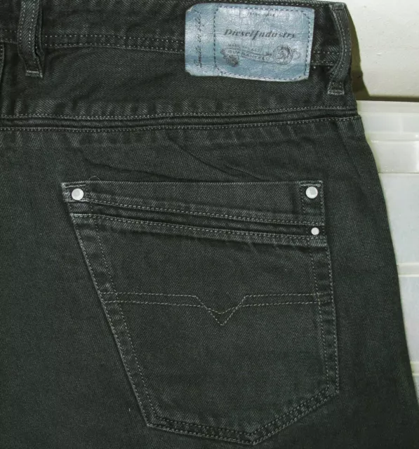 HOT AUTHENTIC Men's DIESEL KRAYVER 8QU Slim CARROT BLACK Jeans 36x32 (Fit 36x31)