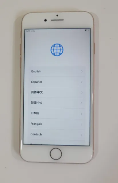 Apple iPhone 8 64GB A1905 Gold Unlocked - Scratch/Crack Bottom Left on Screen