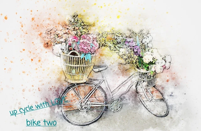 Furniture/ Wall Decal Transfer Shabby Chic Vintage Bikes & Flowers Choose Style