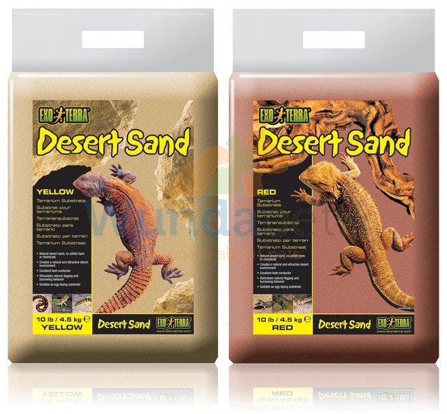 Exo Terra Desert Sand Reptile Dragon Coloured Vivarium Substrate Flooring 4.5Kg