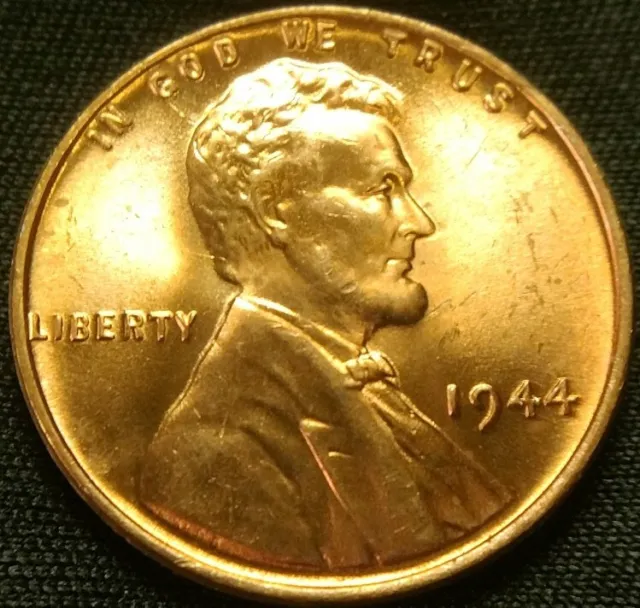 1944-P Beautiful Toned BU Uncirculated Lincoln Cent Wheat Penny
