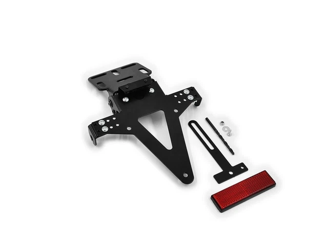 Support De Plaque D'Immatriculation Universel Arrière/AVANT - Noir ABS - Compatible Plaques EU Standard