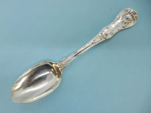 Victorian Solid SILVER Queens Pattern Dessert Spoon GEORGE ADAMS London 1866