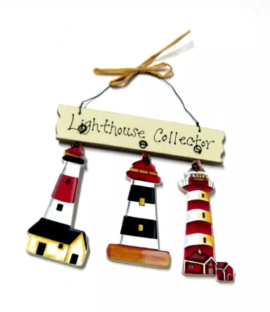 Lighthouse Collector Christmas Wood Holiday Ornament