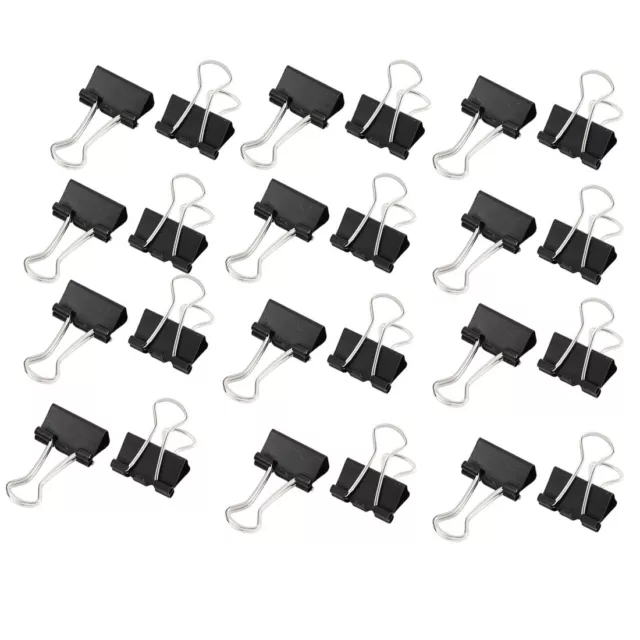 Metal Escritorio Papel de oficina Documento Papelería Clips de la carpeta 24Pcs