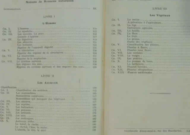 Brémant-Peschard Les Sciences Physiques Et Naturelles Leçons de Choses  manuel 9