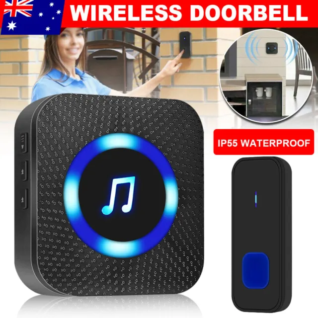 Wireless Door Bell Chime Waterproof Doorbell Receivers 300M Long Range Security