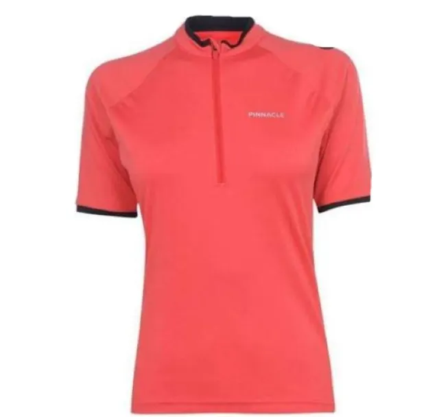 PINNACLE Short Sleeve Cycling Jersey Mens Red Mens Size Medium M*REF126