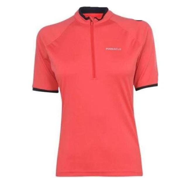 PINNACLE Short Sleeve Cycling Jersey Mens Red Mens Size Medium M*REF126