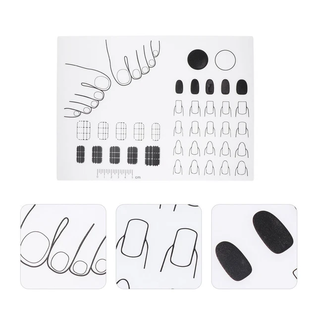 Almohadilla de silicona para manicura herramienta de salón alfombra para práctica de uñas pegatinas para colorear uñas