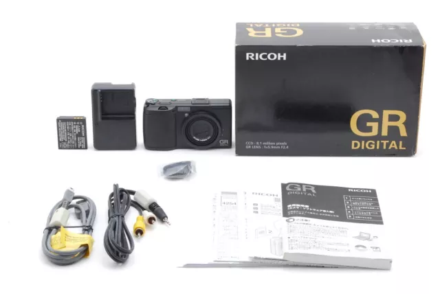 [TOP MINT w/Box] Ricoh GR Digital Black 8.1MP Compact Digital Camera From JAPAN