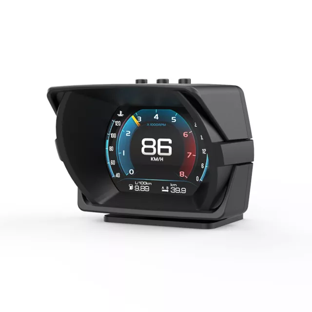 Voiture OBD + GPS LCD HUD affichage tête haute compteur de vitesse tr/min alarme