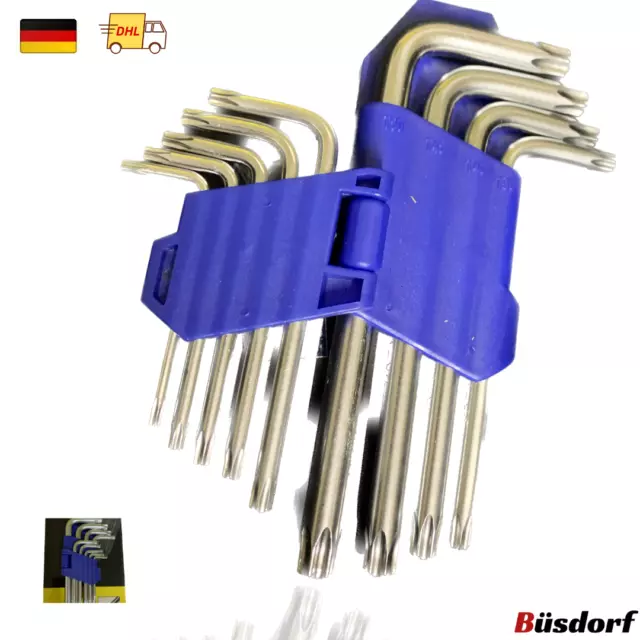 Torx Winkelschlüssel Set 9tlg (auch einzeln) T10-50 Sechskant Schlüssel Satz