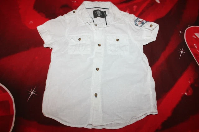 Camicia di lino bambini braccio corto di L.O.G.G. H&M cotone taglia 116 TOP