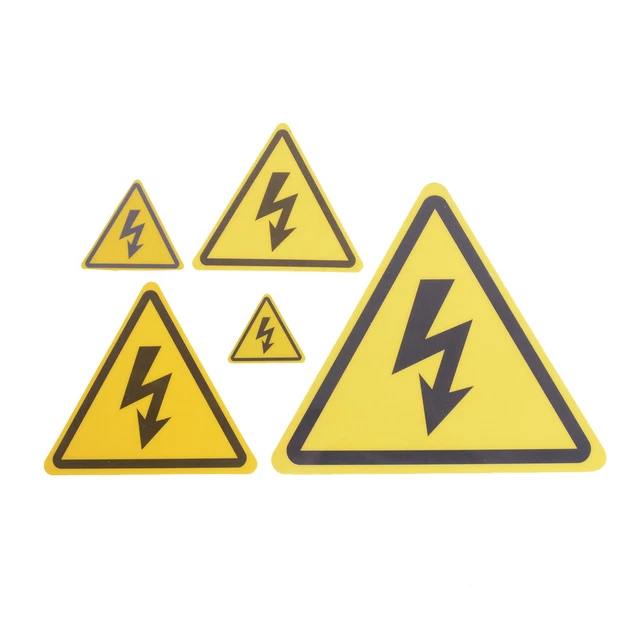 2 x adesivo decalcomanie avviso elettrico pericolo alta tensione segnaletica di sicurezza - H7