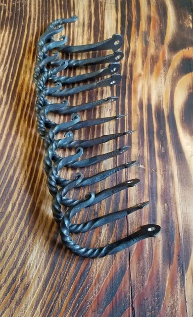 Blacksmith Hand Forged Decorative Iron Hook, Key Hanger, Clothes Hanger 3