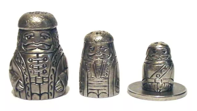 Russian Doll Cossack Man Thimble Nesting Thimble Pewter Collectible Thimble Gift