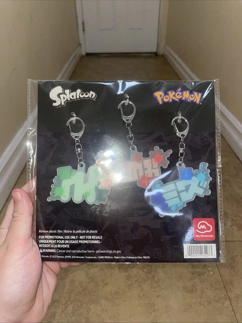 SPLATOON SPLATFEST Keychain Set Official Nintendo Pokemon NEW
