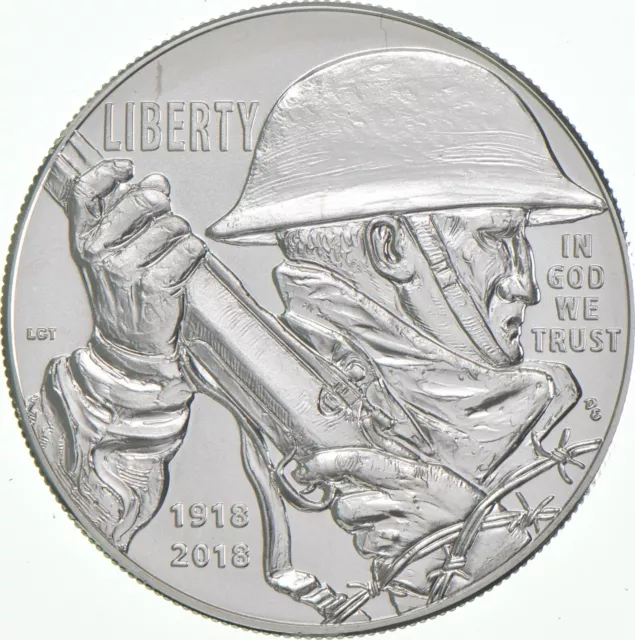 2018-P Unc WWI Commemorative Silver Dollar $1 *0617