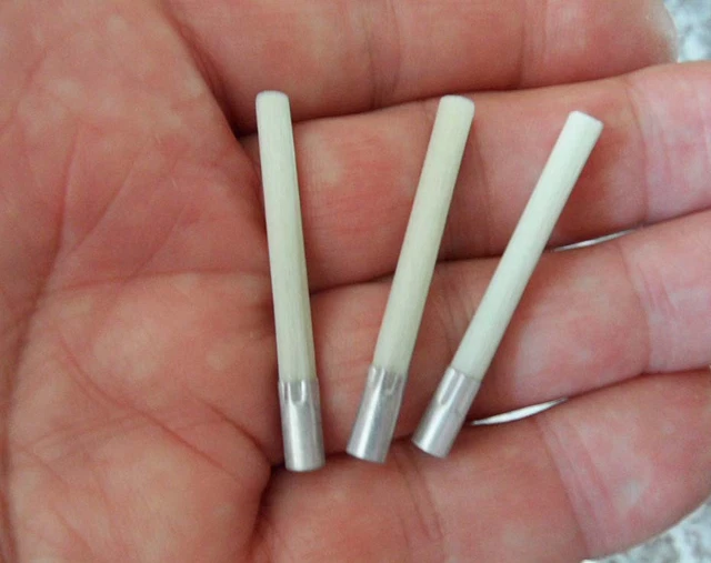 A set of three Fibre Glass Bristles for coin cleaning -  4mm size standard brush