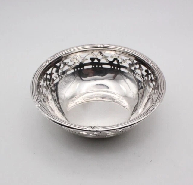 A Pretty Pierced Sterling Silver Bon Bon Dish Sheffield 1936 by Walker & Hall