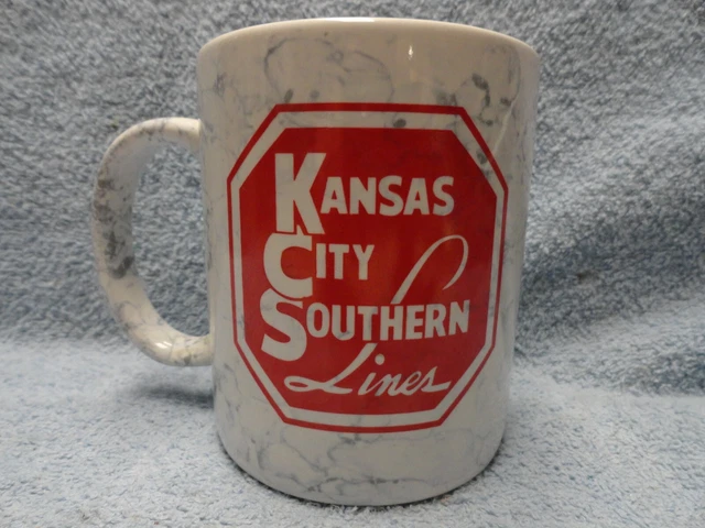 Collectible Coffee cup. Kansas City Southern Lines, rail road.