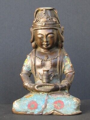Bodhisattva en Bronze cloisonné de Chine