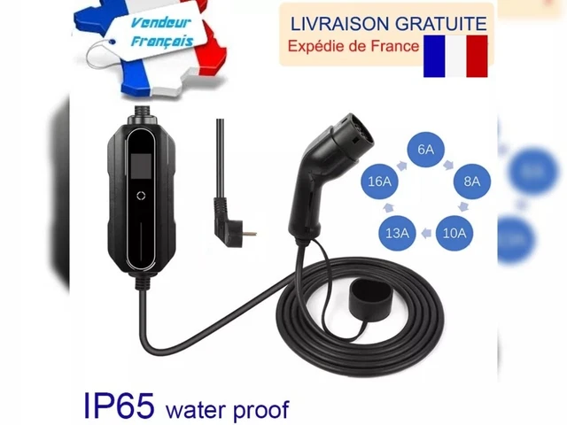 Module borne Chargeur de Type 2 EV,6 à 16A Câble de Recharge Voiture électrique