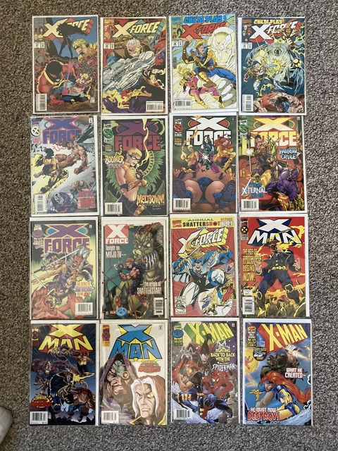 X-Force:27 & 28, 32, 33, 46, 51-53, 59 & 60 X-Force Annual:1, X-Man 1-3, 24 & 25