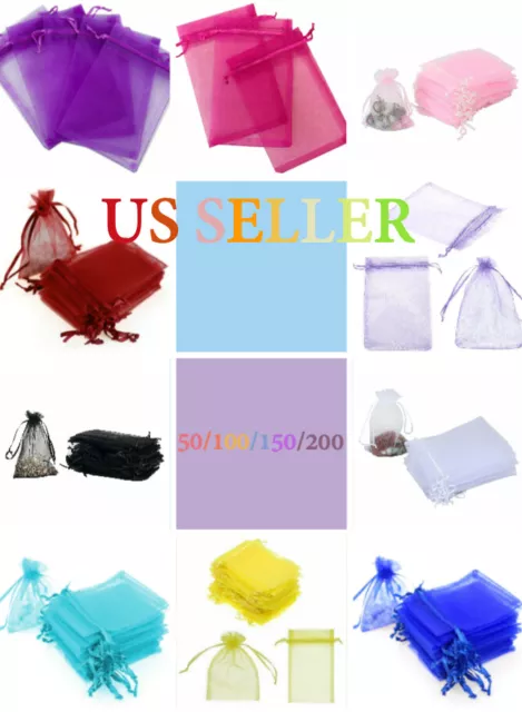 New "4x6" Drawstring Organza Bags Jewelry Pouches Wedding Party Favor Gift Bags