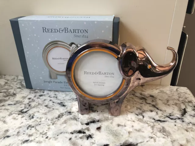 Reed & Barton Silver Plate Elephant Frame Jungle Parade 9134 in box