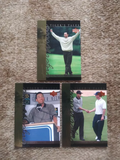 2001 Upper Deck Tiger Woods Tiger Tales RC (8) CLOSE UP PICS