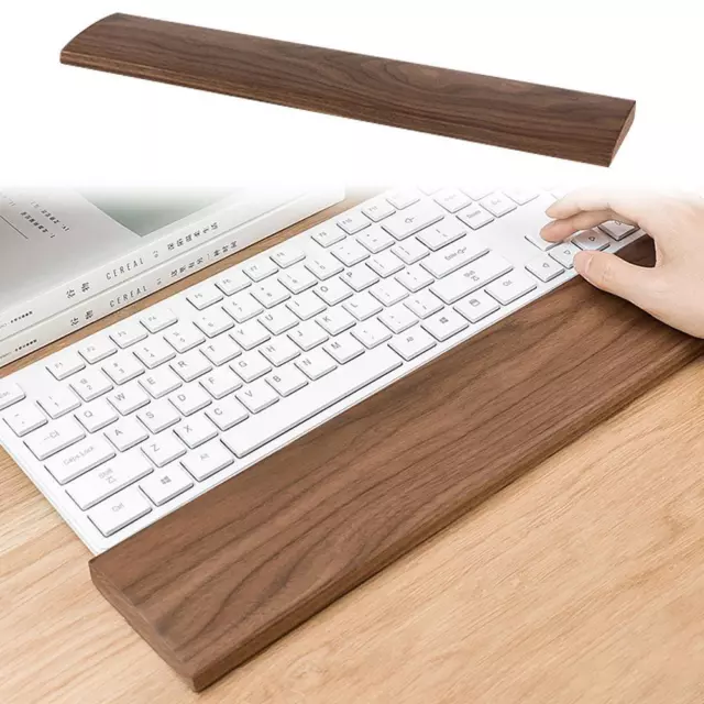 Keyboard Wooden Palm Wood Pad Wrist Rest Support Wood B4E4 Wrist Non-Sl Pad F8L7