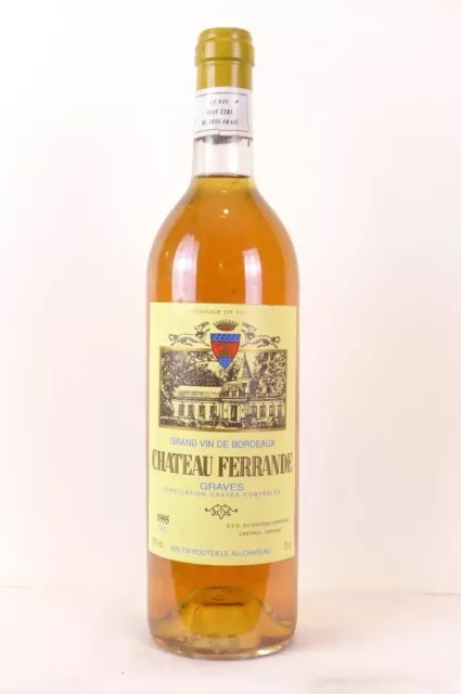 graves château ferrande blanc 1995 - bordeaux
