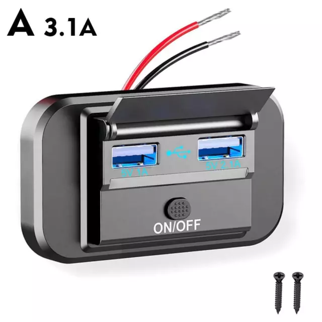 Voiture 12V-24V PD Type C Port USB Prise chargeur rapide Prise courant Charge  ` 3