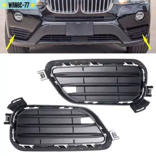 Fits For BMW X3 F25 2015-2017 Pair Front Bumper Outer Grille Closed Bezel Cover