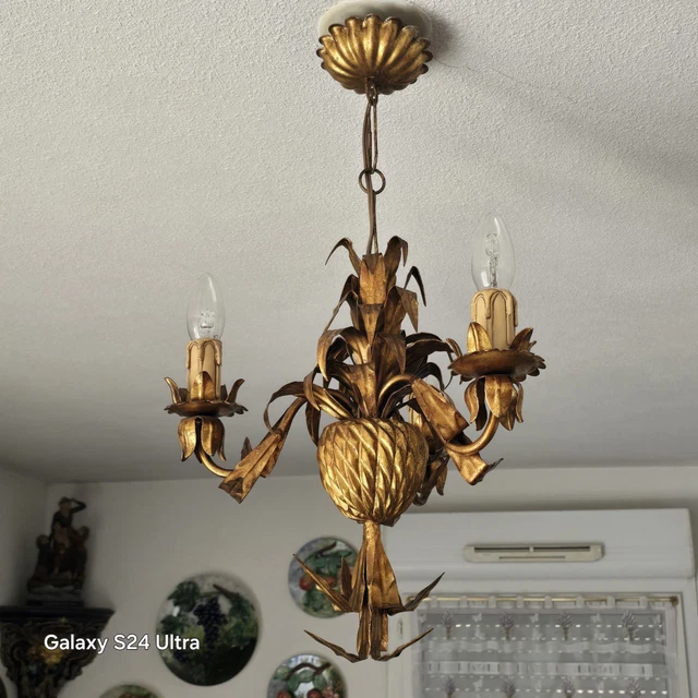 Lustre Vintage Koziol Joséphine XL Orange - Années 70, Super État