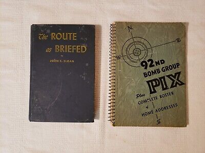 WWII 8th AF 92nd Bomb Group Unit History Book & Picture / Roster Book - 1st ed.