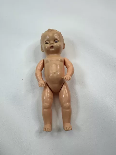 Vintage Doll Plastic Toy Baby Celluloid Cute Dollhouse Doll With Sleepy Eyes