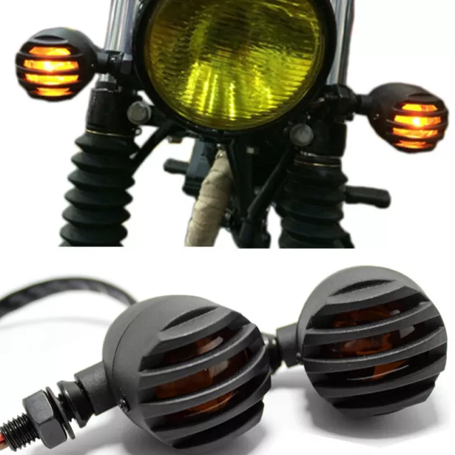 Motorcycle Turn Signals Indicators LED Tail Light Bullet for Cafe Racer Bobber