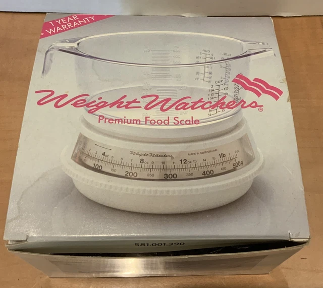VINTAGE WEIGHT WATCHERS Food Scale Measuring Bowl 2 Cup Clear Round