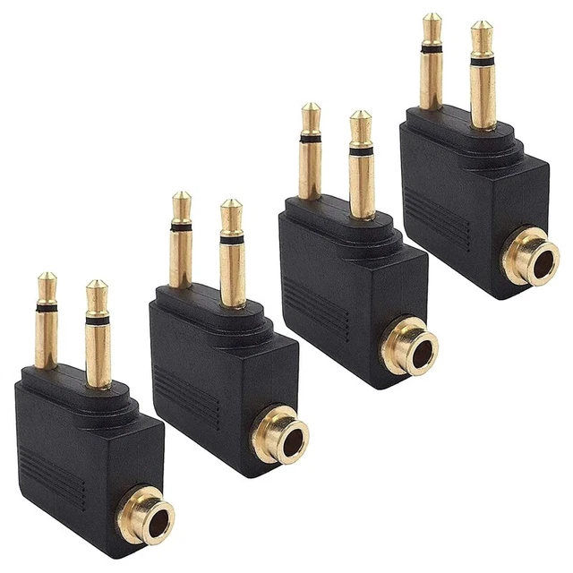 4 Pack Airplane Headphone Adapter ,Airline Airplane Flight Adapters for8234