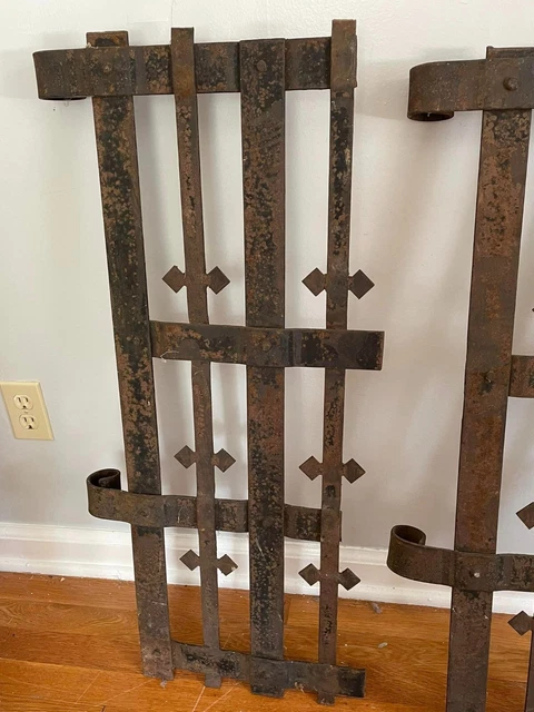 Antique Cast Iron Window Shutter Doors Grate Gothic Victorian