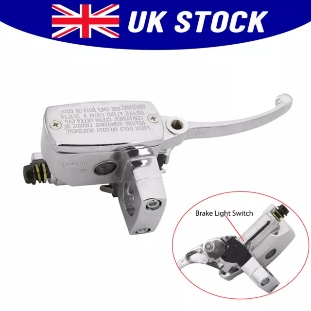 Right 1" 25mm Universal Hydraulic Brake Clutch Master Cylinder Reservoir Lever